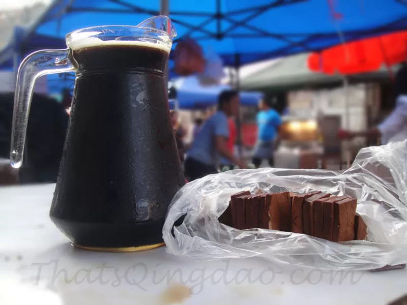 Qingdao Photography: Tsingtao Dark Draft Beer & Tofu